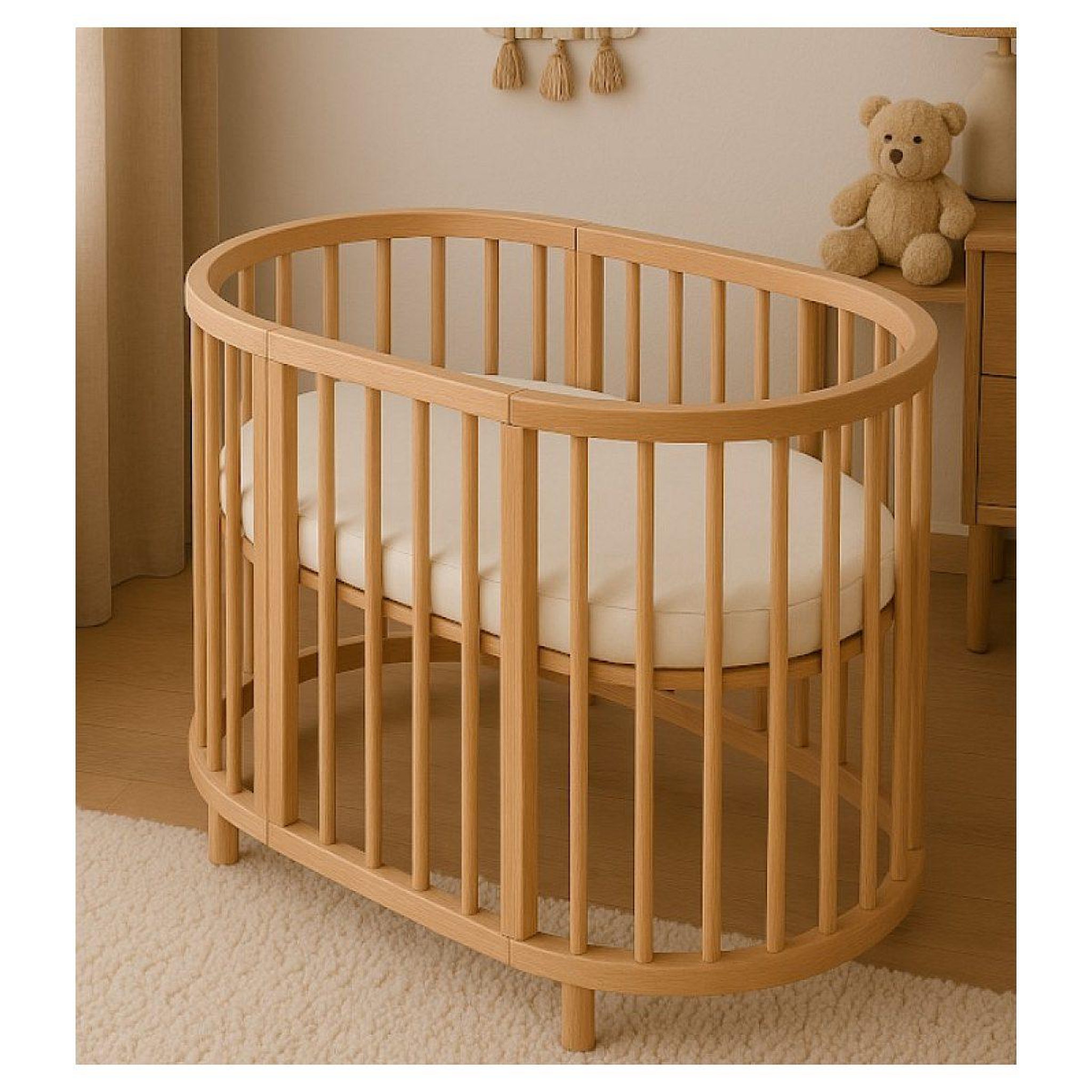 Voir la diapositive 2 : CH'TI BOUT Matelas de berceau/couffin 72 x 32 x 5 cm