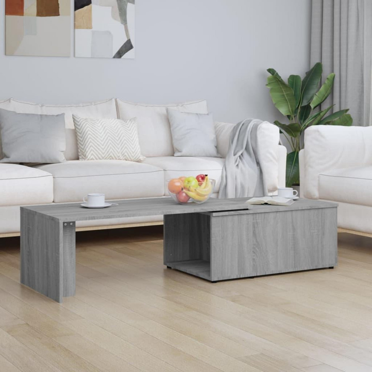 VIDAXL Table basse Sonoma gris 150x50x35 cm Bois d'ingenierie