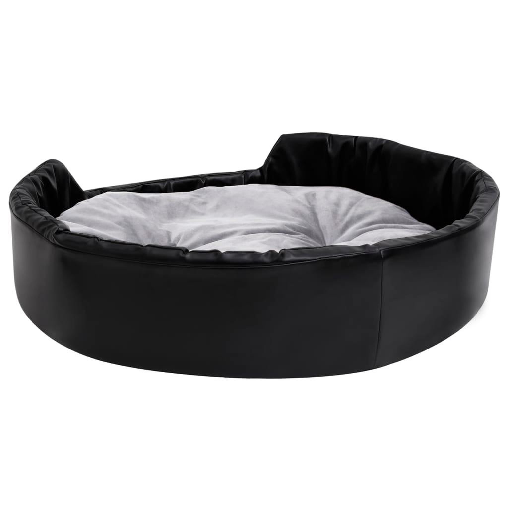 Voir la diapositive 5 : VIDAXL Lit chiens Noir et gris 90x79x20 cm Peluche et similicuir