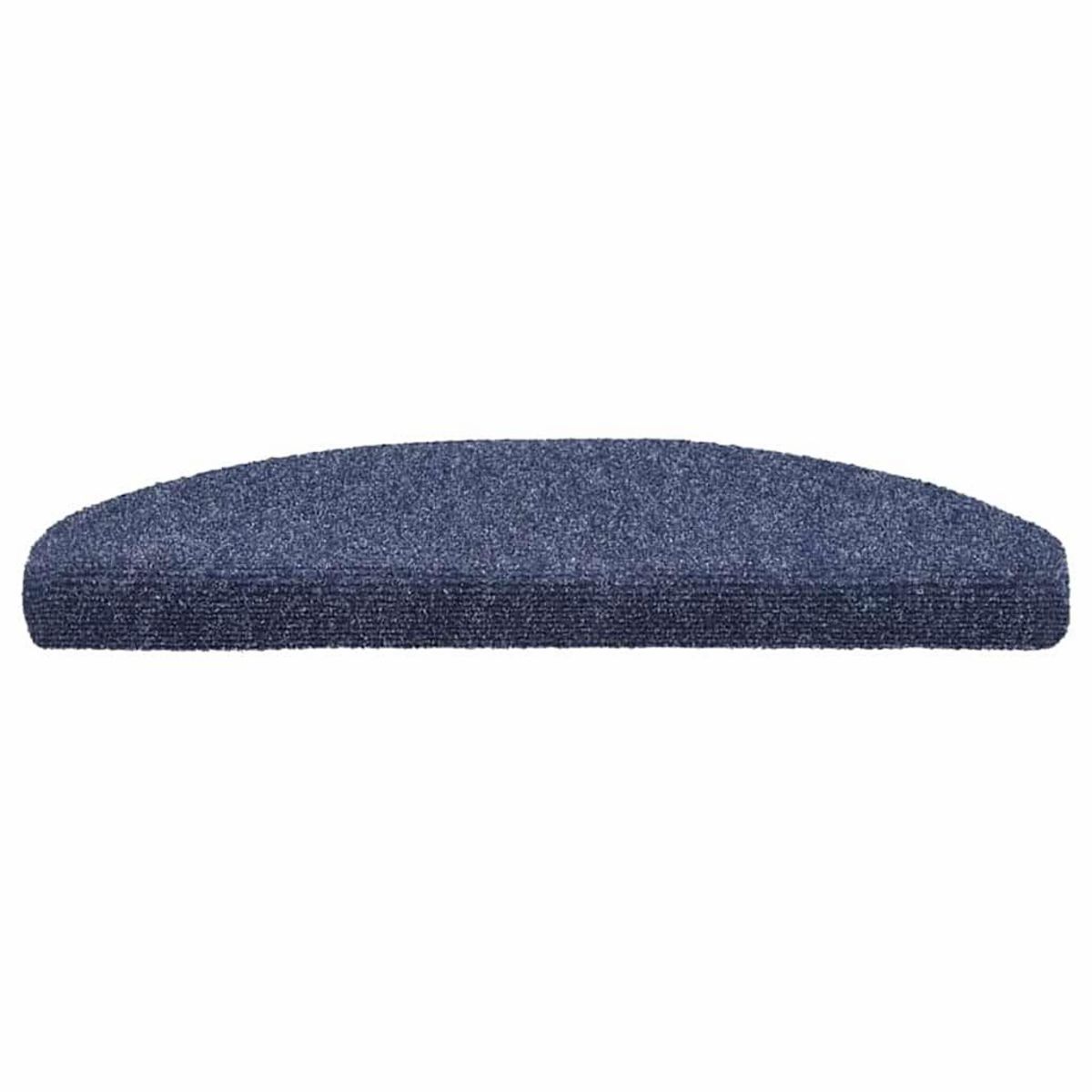 VIDAXL Tapis d'escalier autocollant 30 pcs bleu 65x21x4 cm