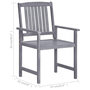 Voir la diapositive 6 : VIDAXL Chaises de jardin et coussins lot de 4 Gris Bois acacia massif