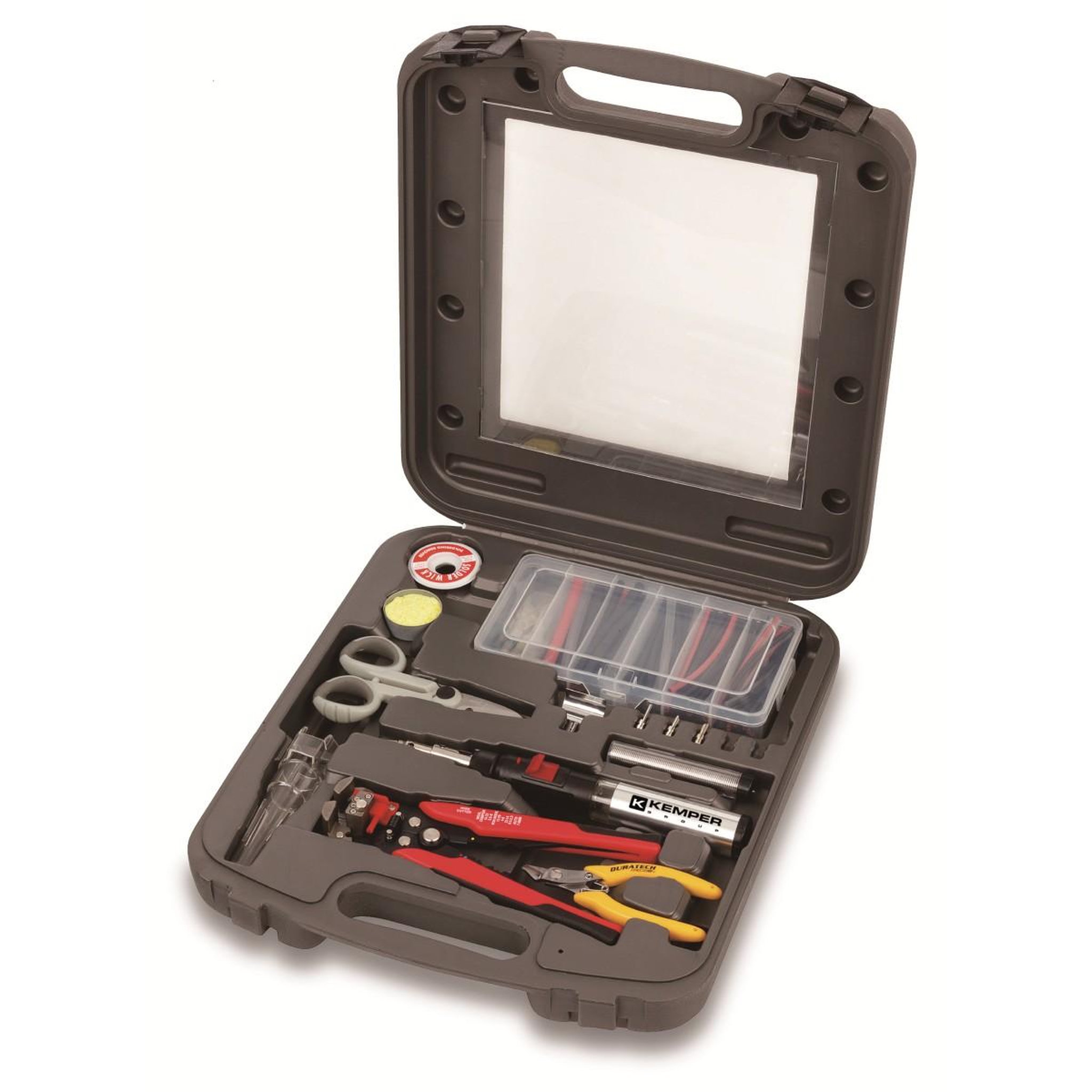 Voir la diapositive 4 : Kemper Kit réparation électriques mini chalumeau à gaz rechargeable polyvalent pinces et accessoires kemper