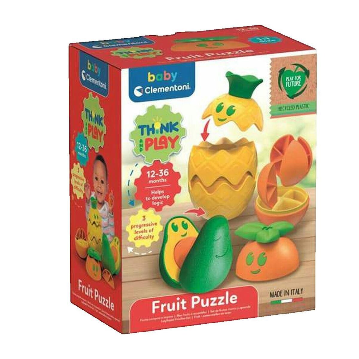 CLEMENTONI Jouet éducatif Clementoni Fruits à Assembler multicolore