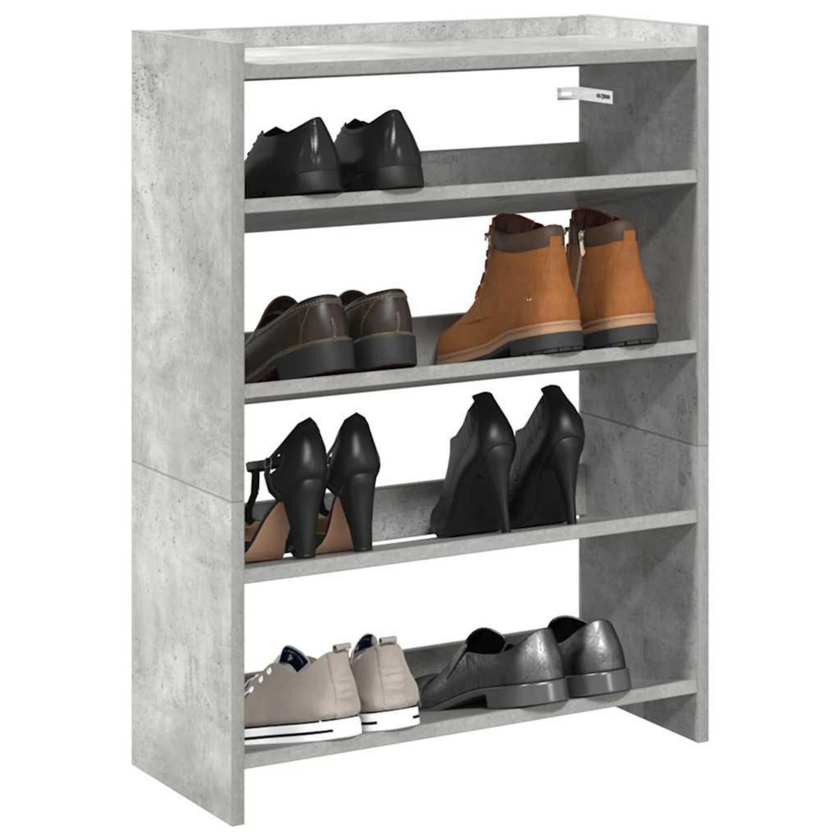 VIDAXL Etagere a chaussures gris beton 60x25x81 cm bois d'ingenierie