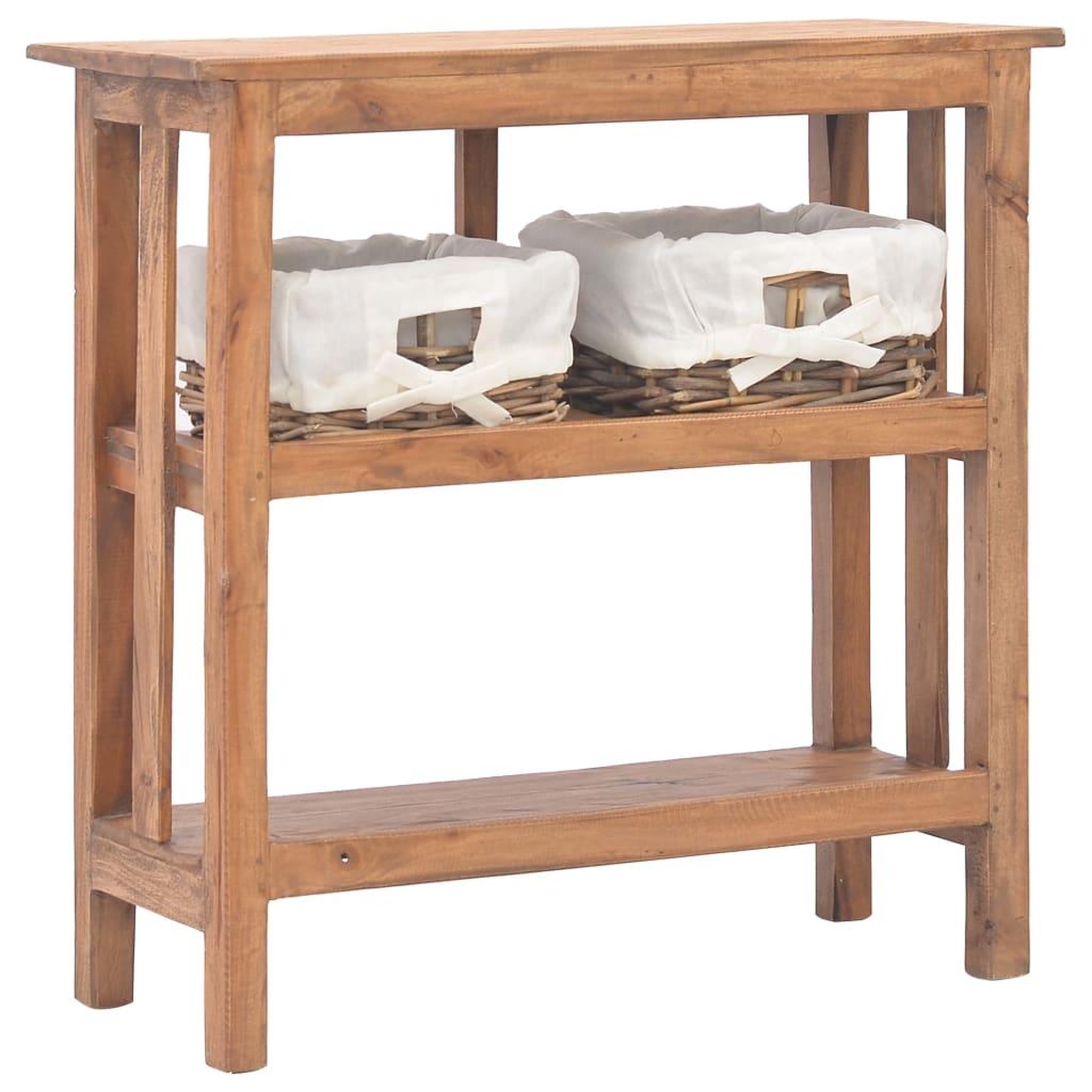 Voir la diapositive 4 : VIDAXL Table console bois d'acajou massif 69x28x70 cm