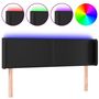 Voir la diapositive 2 : VIDAXL Tete de lit a LED Noir 147x16x78/88 cm Similicuir