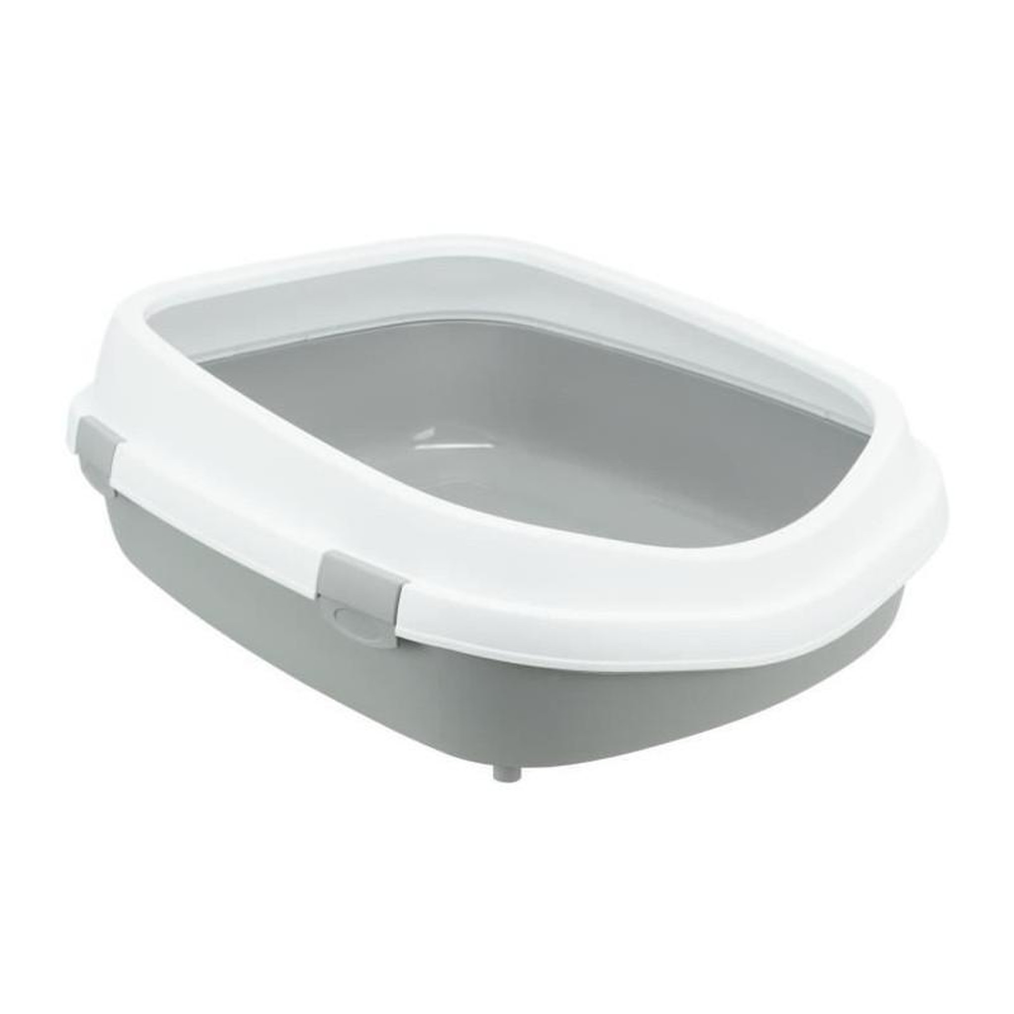 Trixie TRIXIE Bac a litiere Primo, avec rebord - XXL - 56 x 25 x 71 cm - Gris et blanc - Pour chat
