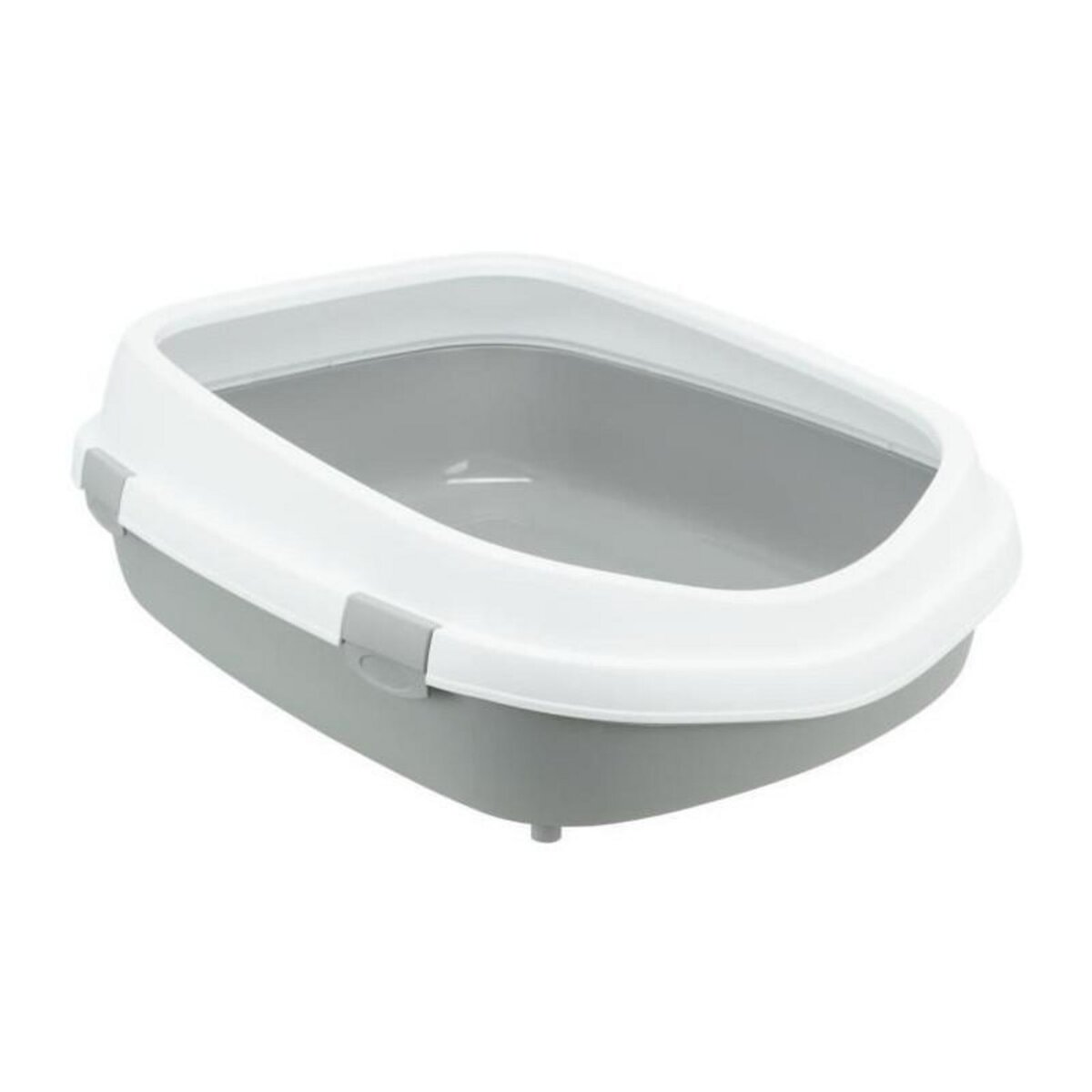 Trixie TRIXIE Bac a litiere Primo, avec rebord - XXL - 56 x 25 x 71 cm - Gris et blanc - Pour chat
