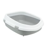 Trixie TRIXIE Bac a litiere Primo, avec rebord - XXL - 56 x 25 x 71 cm - Gris et blanc - Pour chat
