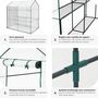 Voir la diapositive 5 : tectake Serre de jardin souple 3,6 m³ avec 4 étagères blanc