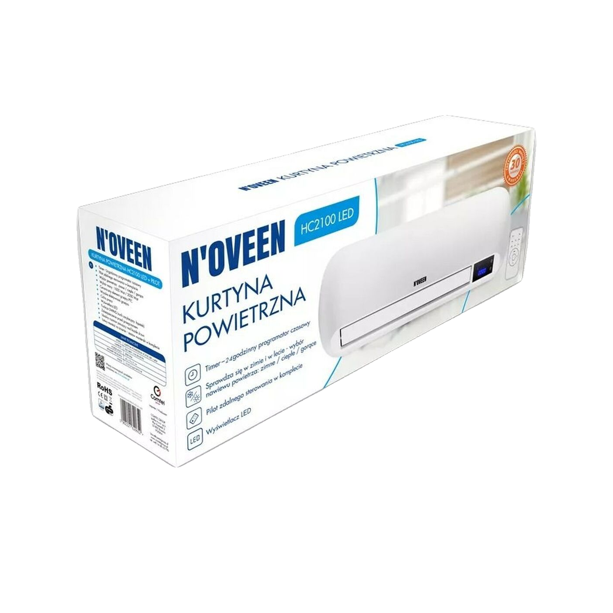 Voir la diapositive 2 : NOVEEN Rideau d'air hc2100 led 2000w
