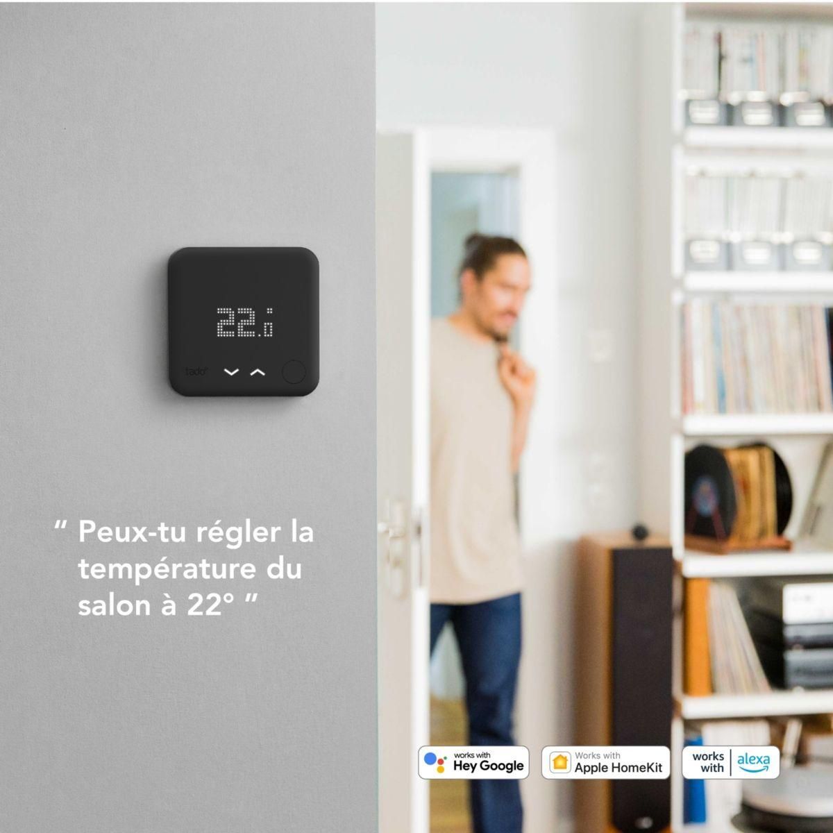 Tado Thermostat connecté connecté Filaire Kit V3+ Noir