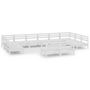 Voir la diapositive 2 : VIDAXL Salon de jardin 12 pcs Blanc Bois de pin massif
