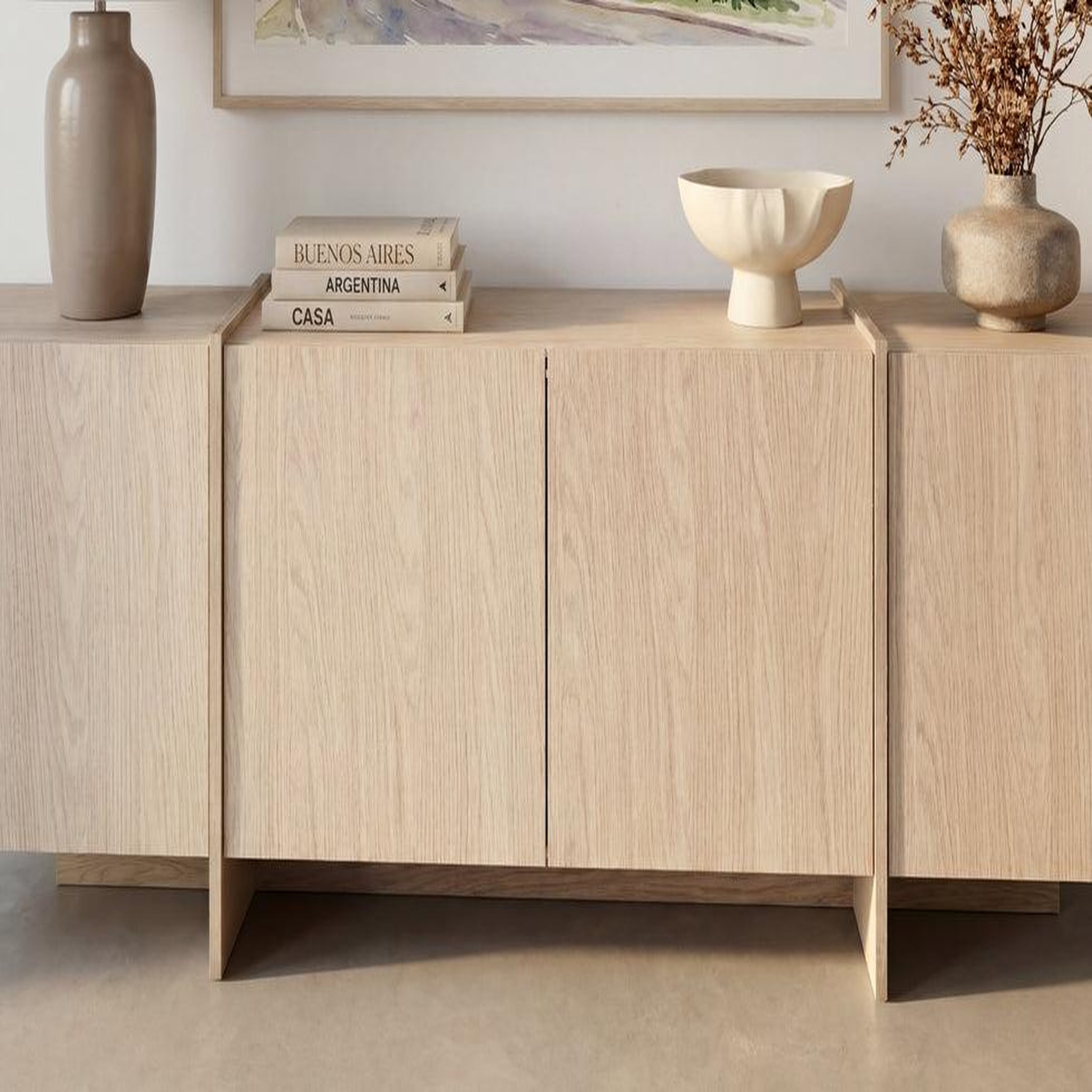 Voir la diapositive 3 : CASANOVA PARIS Hanna - meuble tv 177cm en mélamine beige