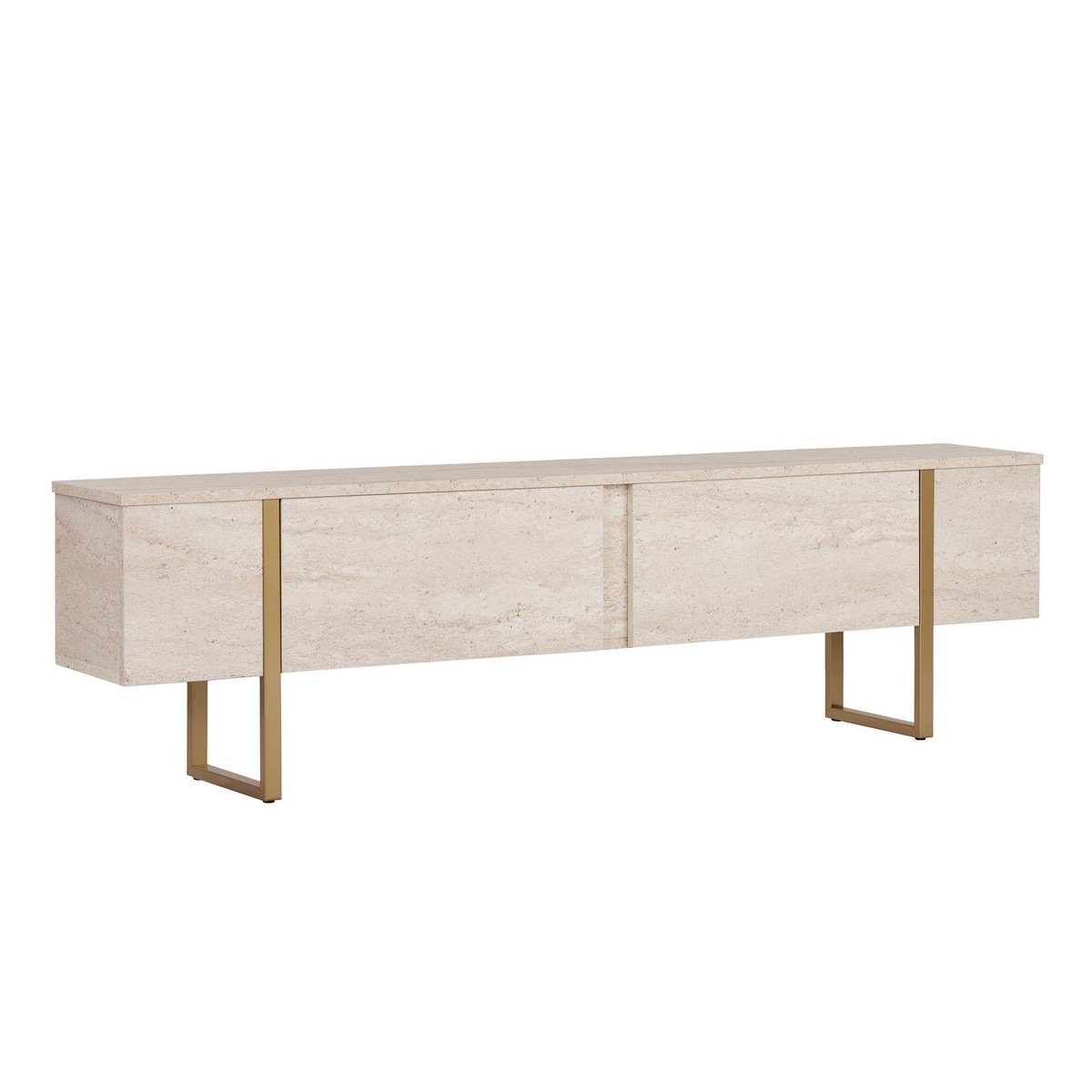Habitat et Jardin Meuble TV en bois  Onera  - 180 x 30 x 50 cm - Travertin / Or