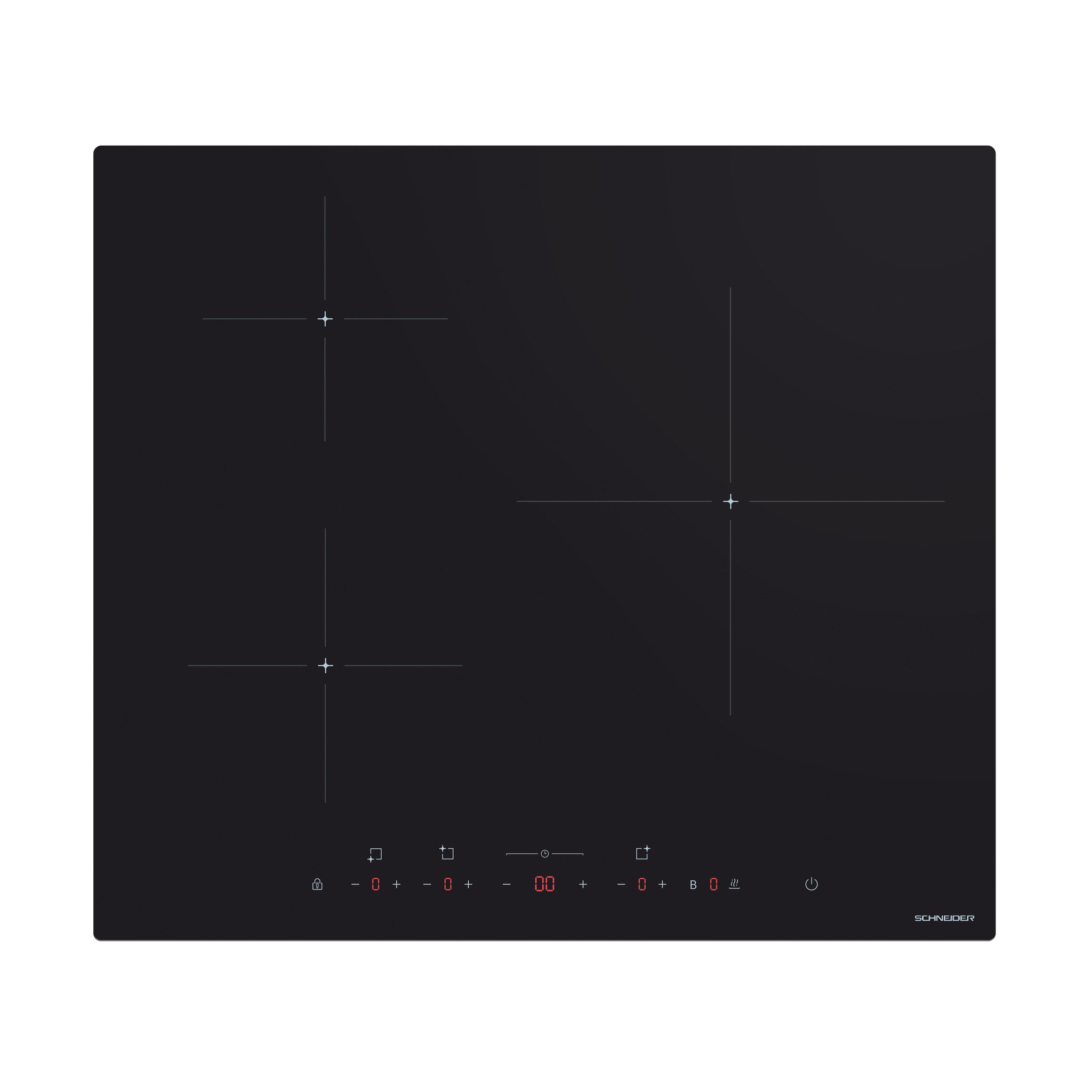 SCHNEIDER Table induction 3 feux Noir - SCTI603BS