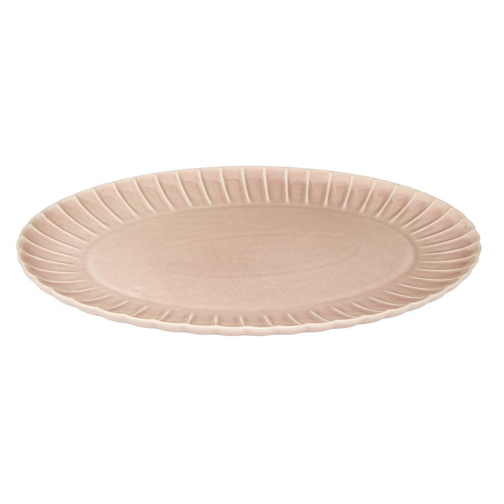 SECRET DE GOURMET Plat de présentation en grès  romy  41cm rose