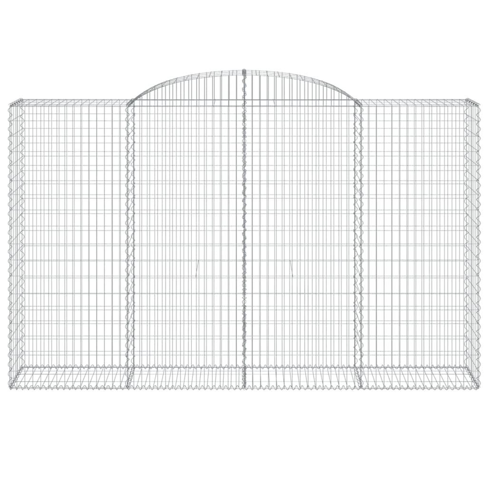 Voir la diapositive 4 : VIDAXL Paniers a gabions arques 17 pcs 300x50x180/200 cm fer galvanise