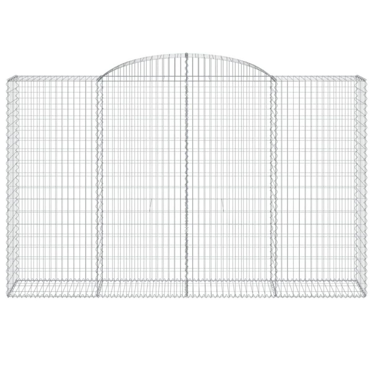 VIDAXL Paniers a gabions arques 17 pcs 300x50x180/200 cm fer galvanise