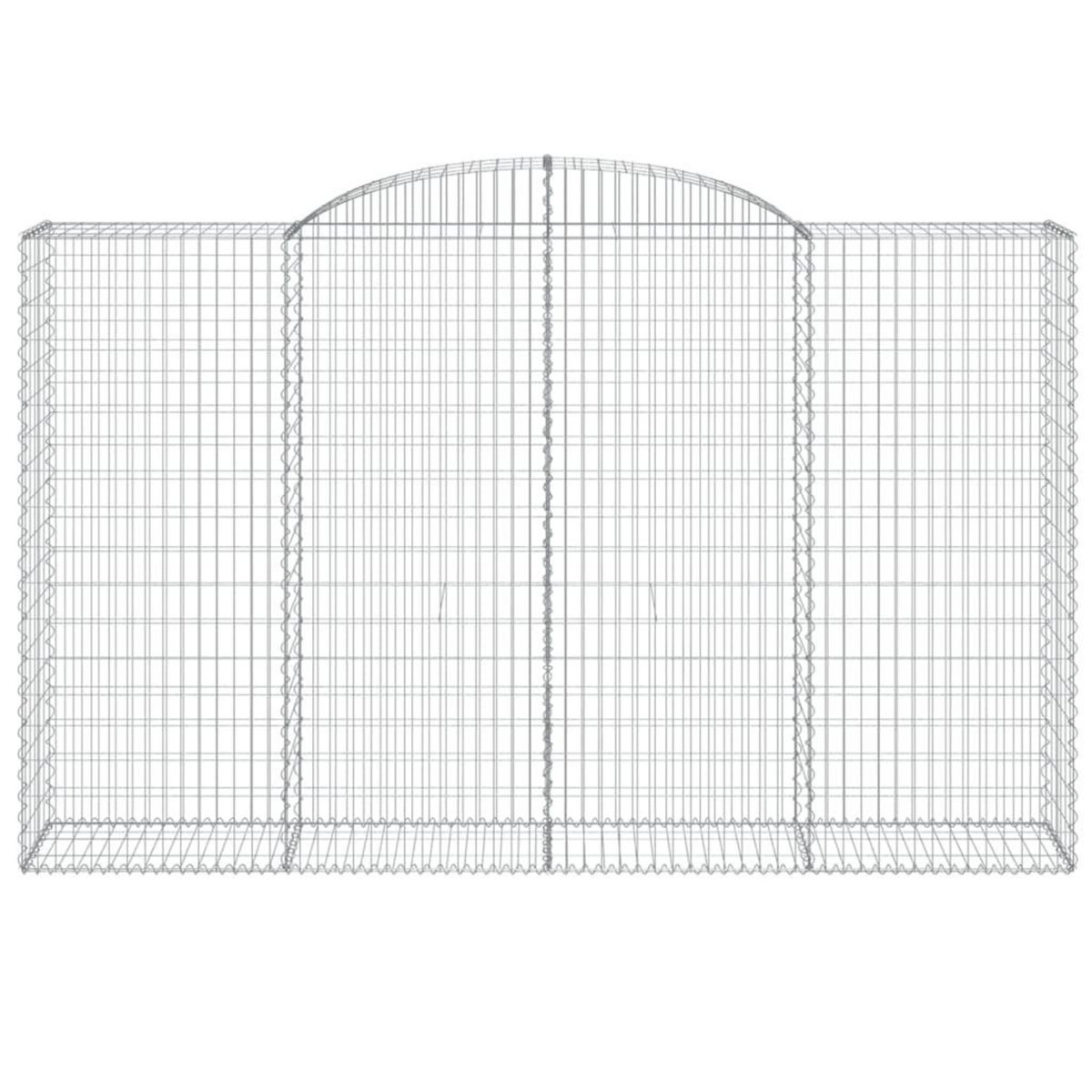 VIDAXL Paniers a gabions arques 17 pcs 300x50x180/200 cm fer galvanise
