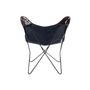 Voir la diapositive 5 : Paris Prix Fauteuil Design Peau de Vache  Papillon  92cm Noir & Blanc