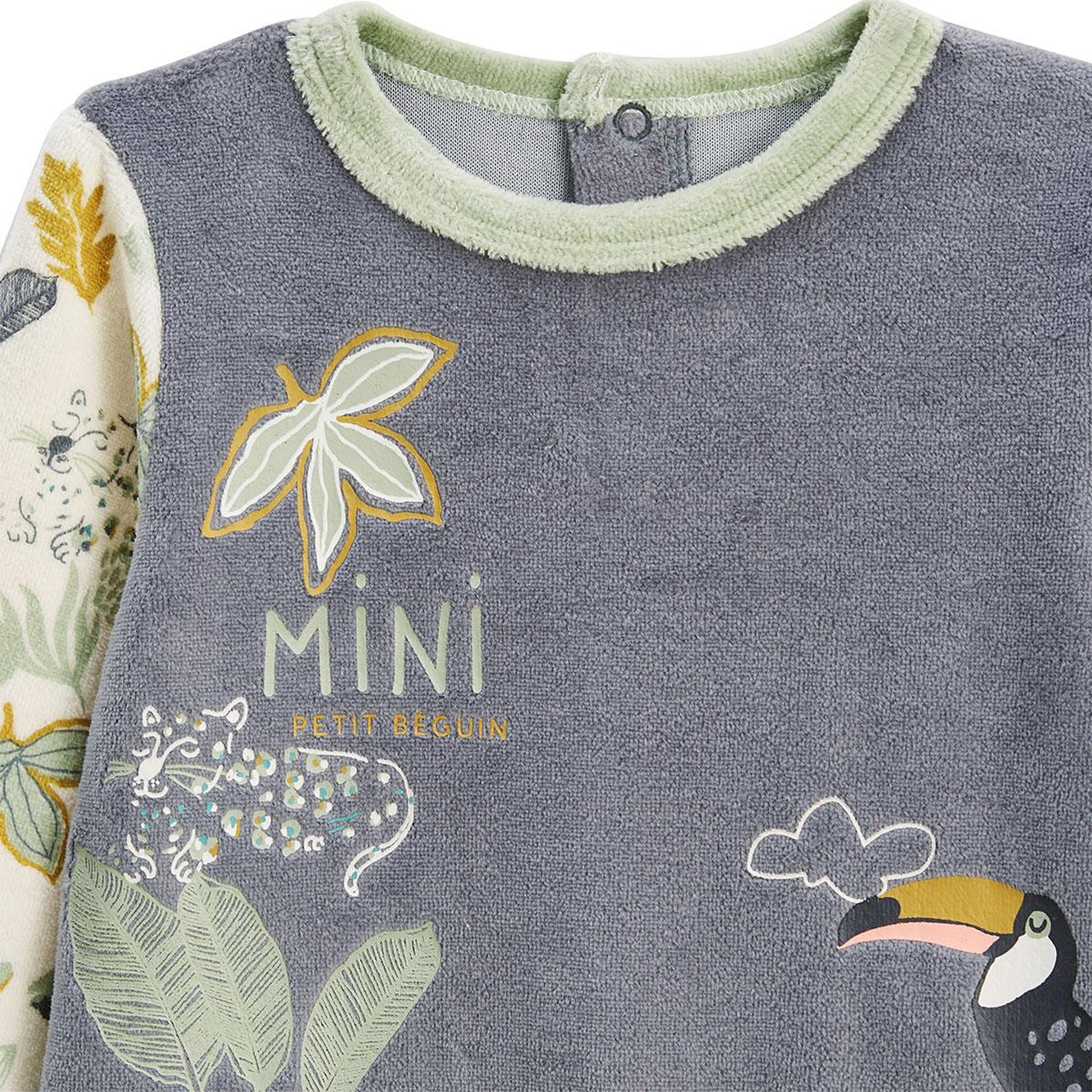 Voir la diapositive 4 : Petit Béguin Lot de 2 pyjamas bébé en velours Boavista