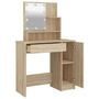 Voir la diapositive 4 : VIDAXL Coiffeuse avec LED chene sonoma 86,5x35x136 cm