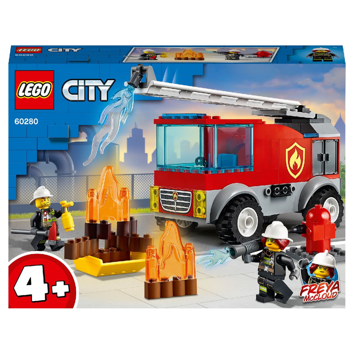 LEGO City 60280 Le Camion des Pompiers avec Échelle, Jouet Éducatif, Minifigurine, Véhicule