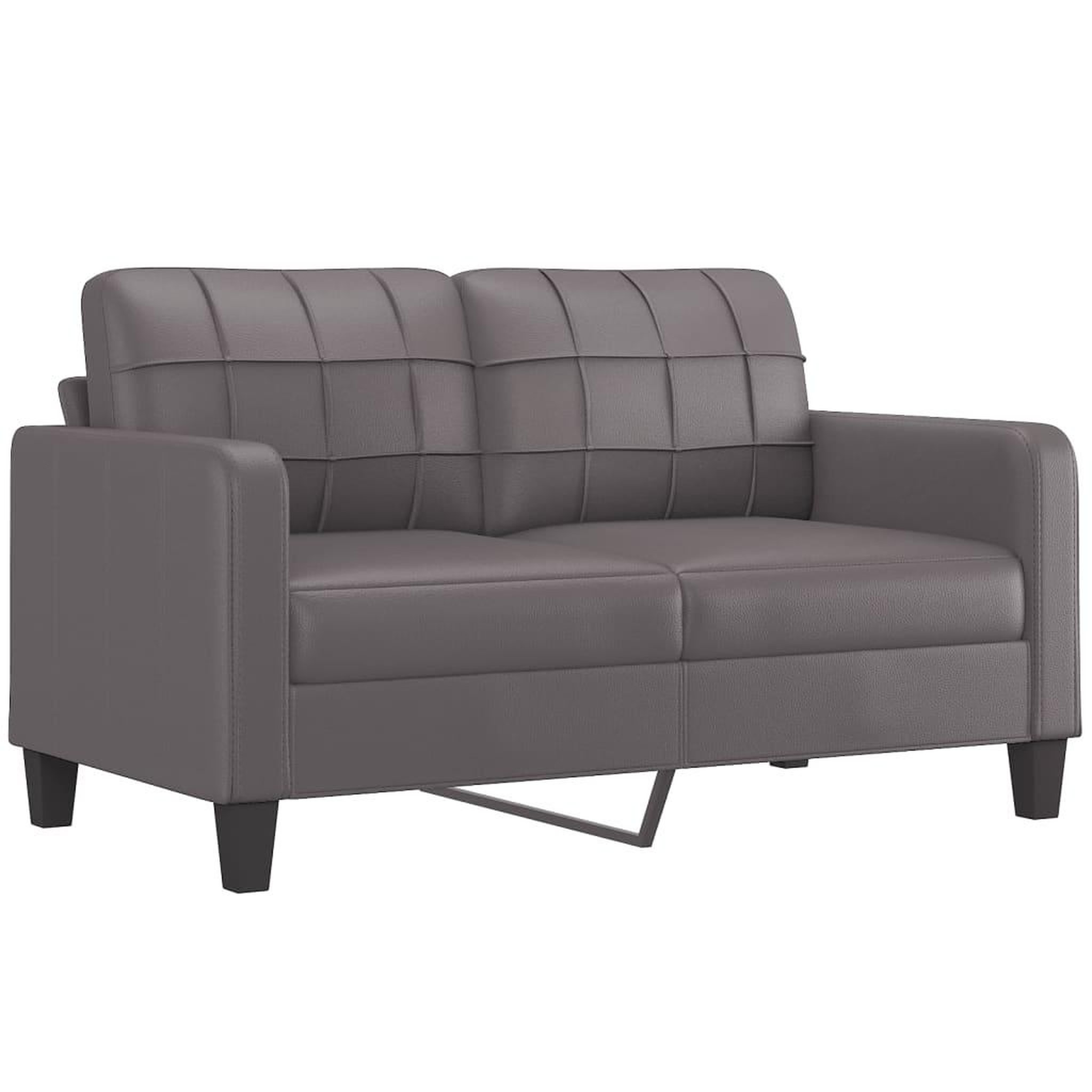 Voir la diapositive 4 : VIDAXL Ensemble de canapes 2 pcs avec coussins Gris Similicuir