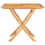 Voir la diapositive 4 : VIDAXL Table pliable de jardin 85x85x76 cm Bois de teck solide