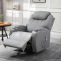Voir la diapositive 4 : HOMCOM Fauteuil luxe de relaxation et massage inclinaison dossier repose-pied électrique revêtement synthétique gris