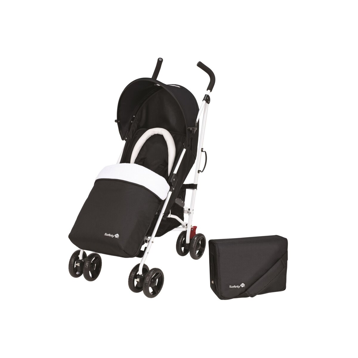 Poussette canne SAFETY 1ST Slim noir et blanc Pas Cher 