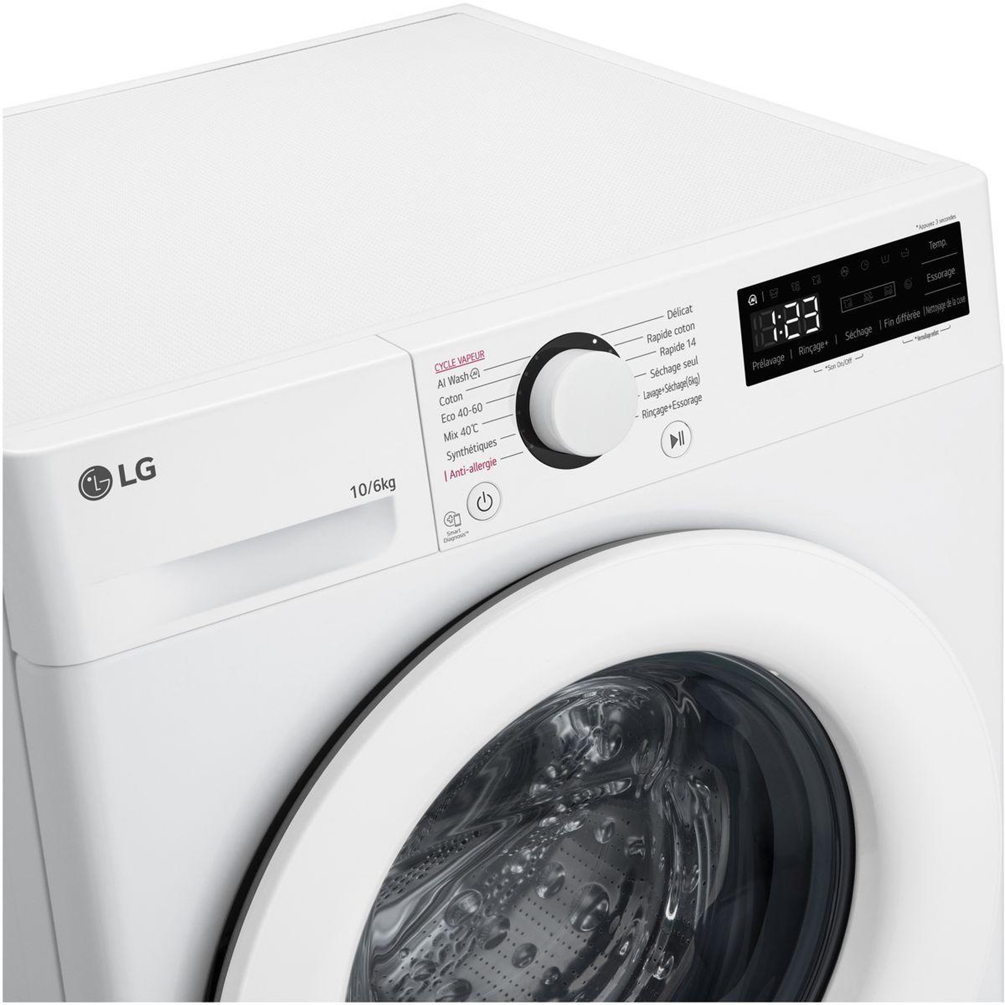 Voir la diapositive 3 : LG Lave linge séchant hublot f164r33wrs