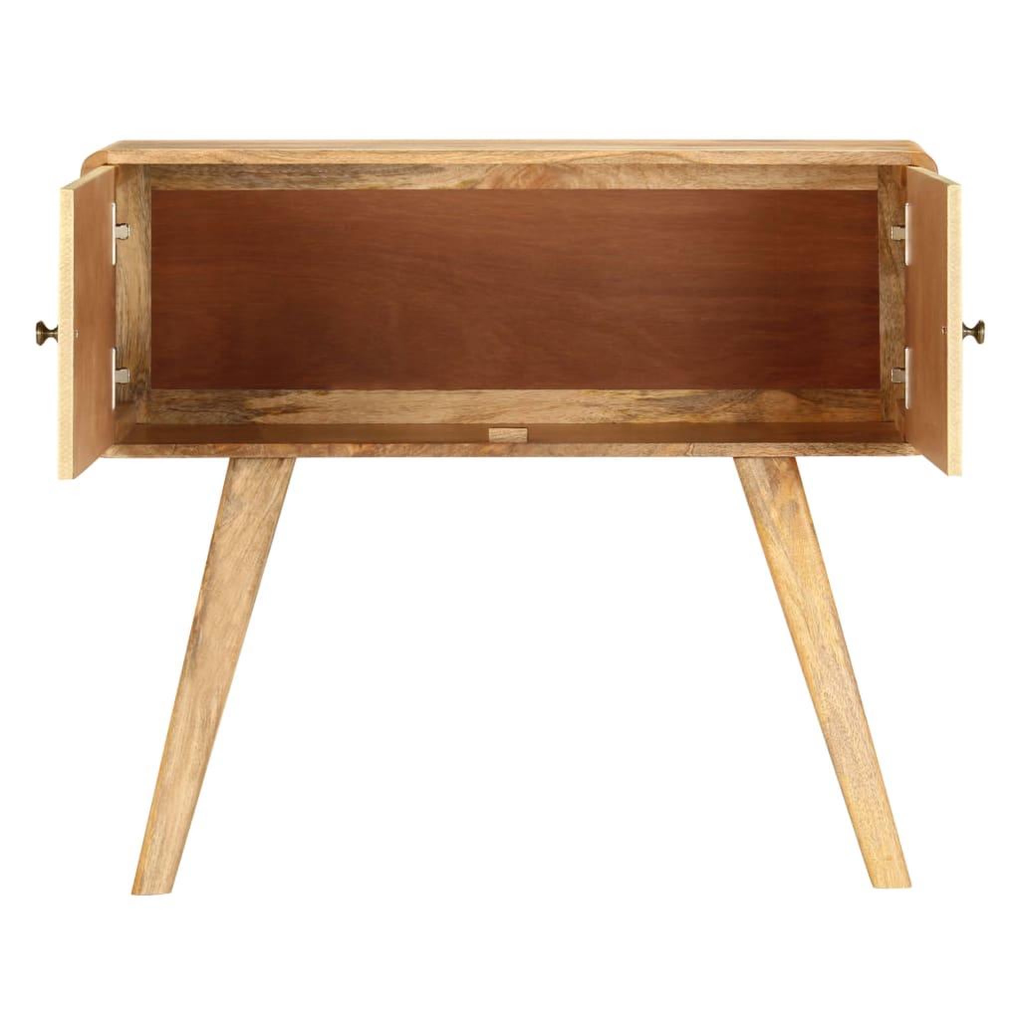Voir la diapositive 4 : VIDAXL Buffet Bois de manguier massif 90x30x77 cm
