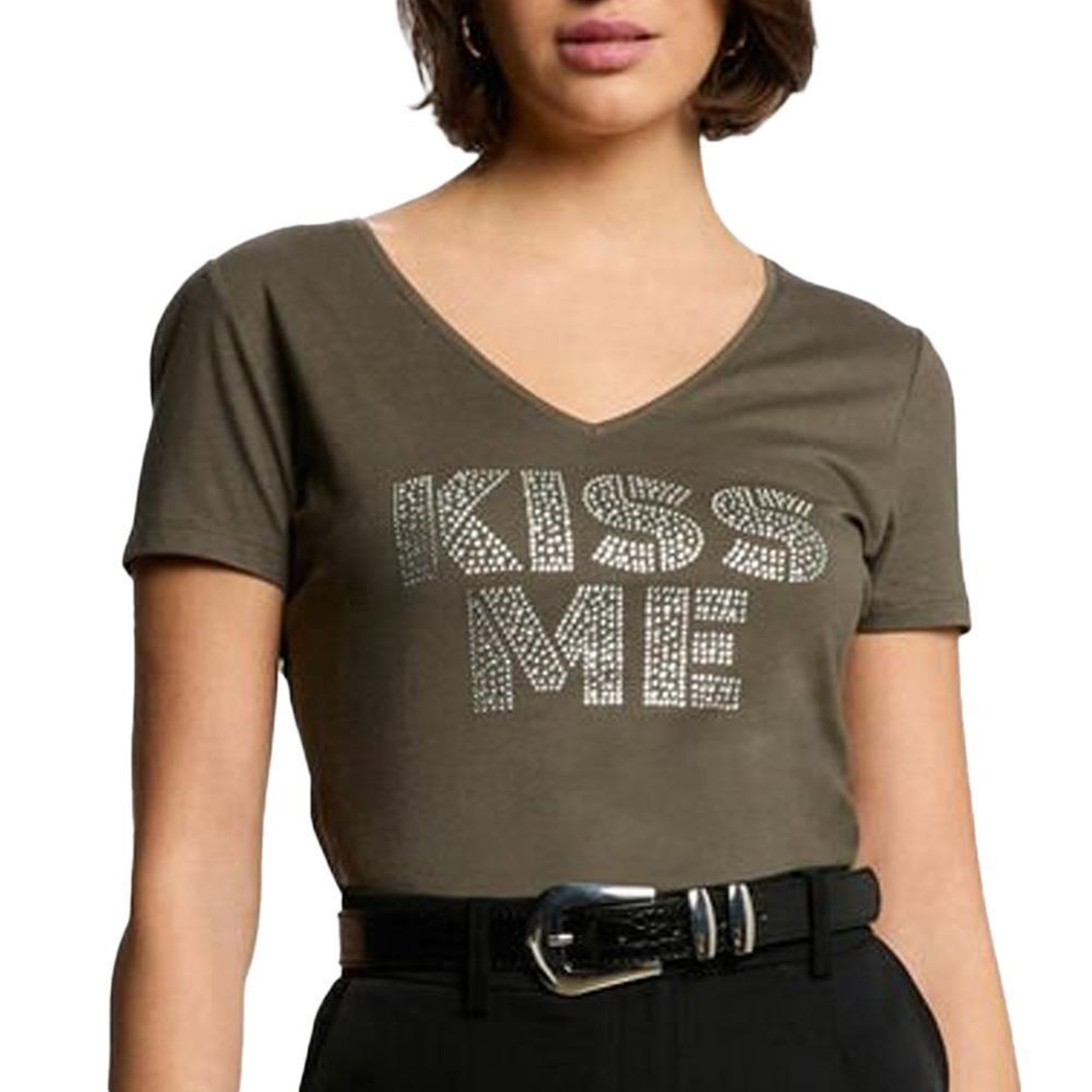 MORGAN T Shirt  Femme Morgan DBISOU. Coloris disponibles : Vert