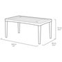 Voir la diapositive 5 : Keter Table de jardin - rectangulaire - gris graphite - en résine - 6 personnes - Girona - Allibert by KETER