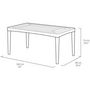 Voir la diapositive 5 : Keter Table de jardin - rectangulaire - gris graphite - en résine - 6 personnes - Girona - Allibert by KETER