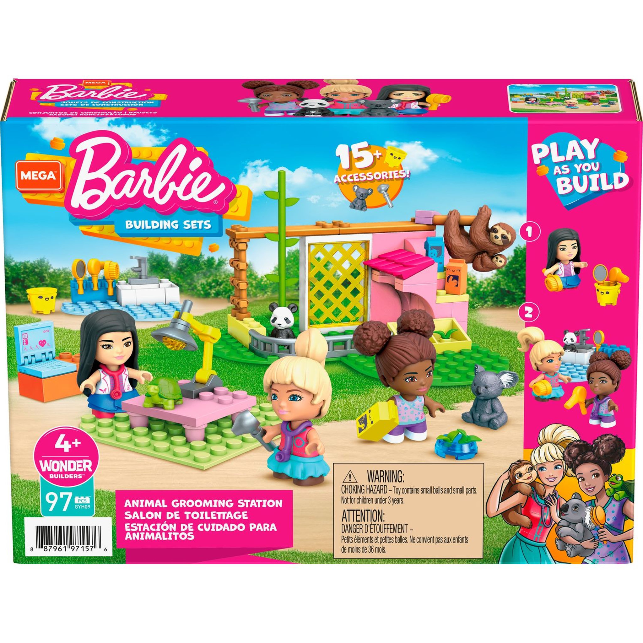 MEGA CONSTRUX Méga Construction Barbie - Salon de Toilettage - Jeu de ...