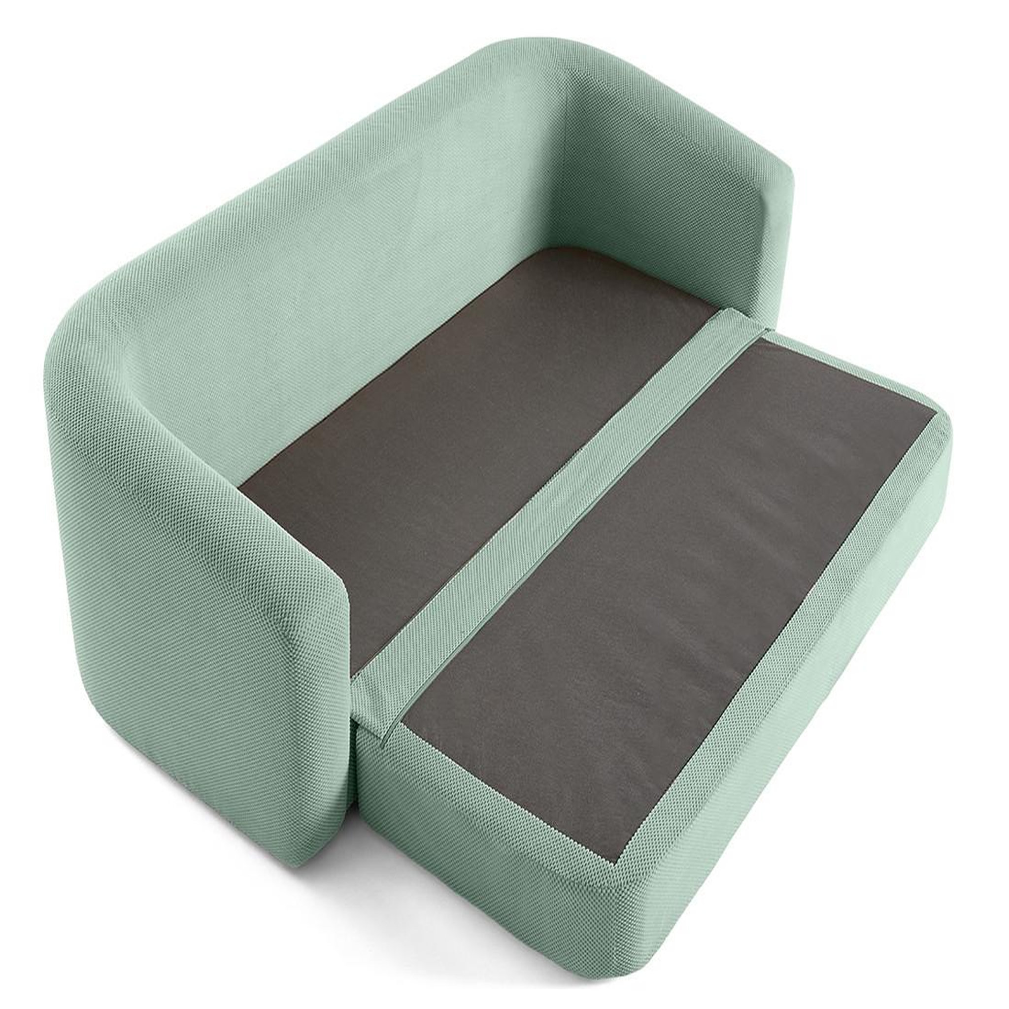 Voir la diapositive 3 : BEST MOBILIER Nuvia - canapé convertible déplimousse 3 places en velours texturé