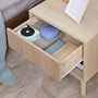 Voir la diapositive 6 : HOMCOM Table de chevet table de nuit design Urban Craft - tiroir coulissant, niche - piètement cylindrique - panneaux particules aspect bois clair