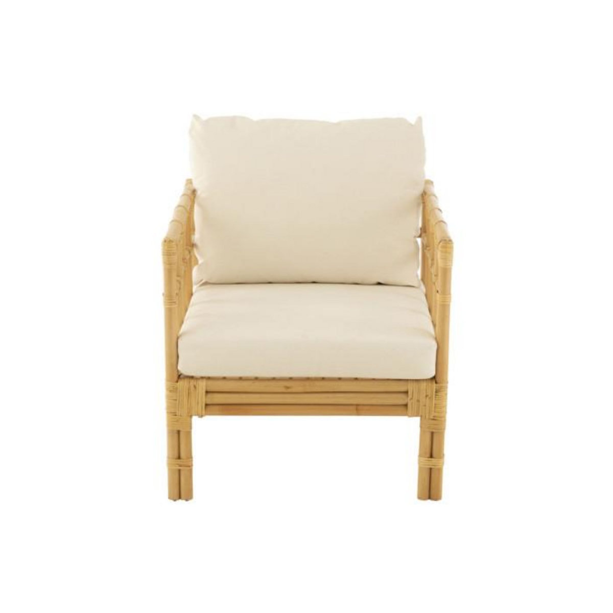 Paris Prix Fauteuil en Rotin & Coussin  Elise  73cm Naturel