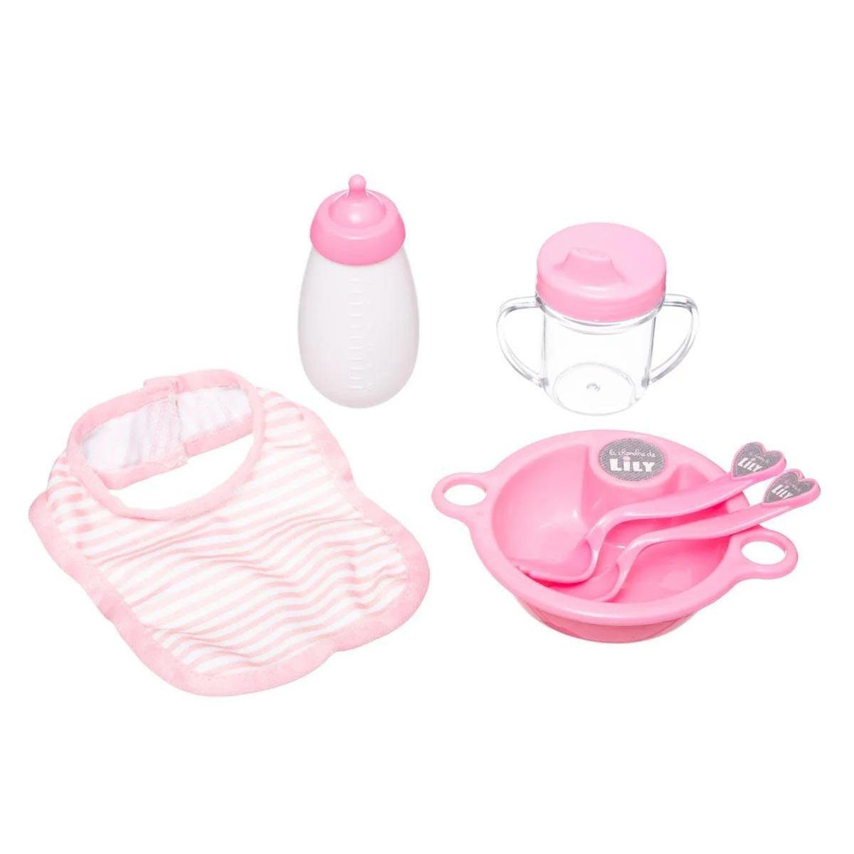 Be Toys Set Repas 6 Pièces pour Bébé  Accessoires  Rose