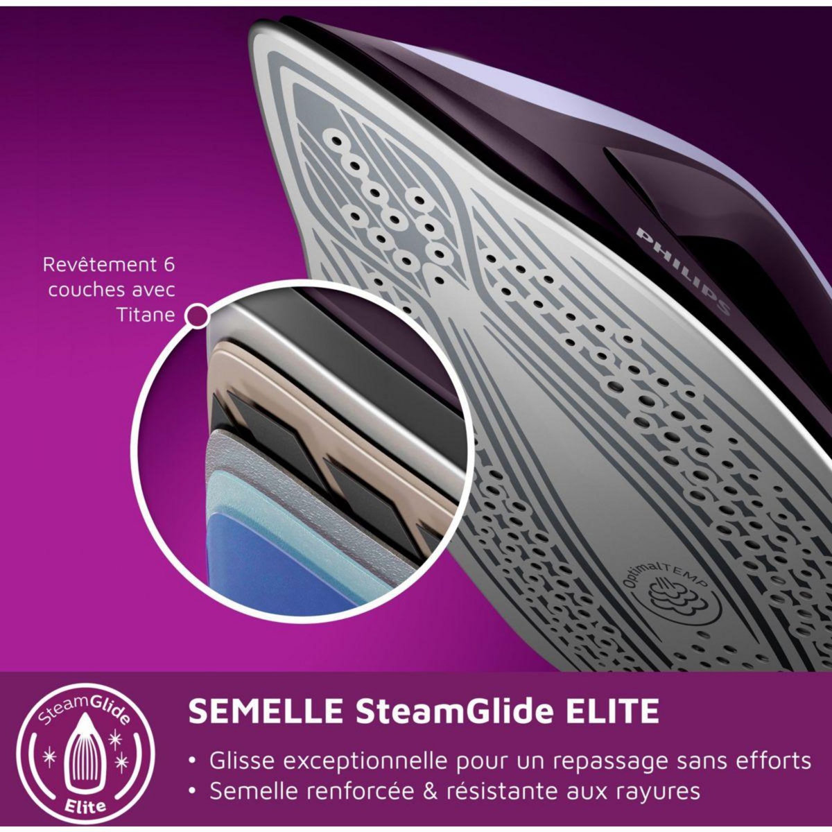 Philips Centrale vapeur PSG7050/30 mauve 1,8L