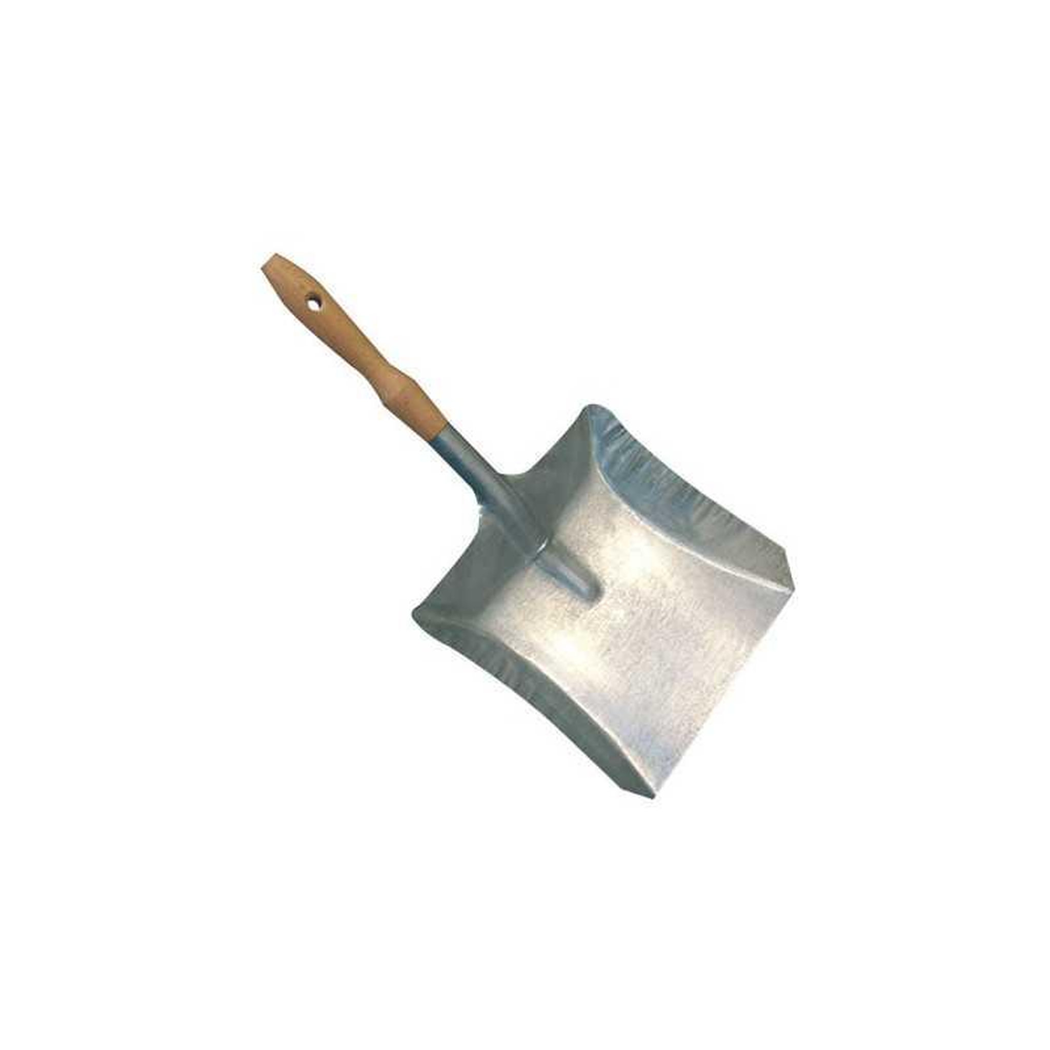 Domergue Pelle à poussière en acier galvanisé avec manche en bois 0,8 mm - dimensions 470 x 235 x 100 mm
