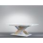 Voir la diapositive 3 : BEST MOBILIER Buriti - table à manger extensible - blanc et chêne clair - 4 à 6 personnes