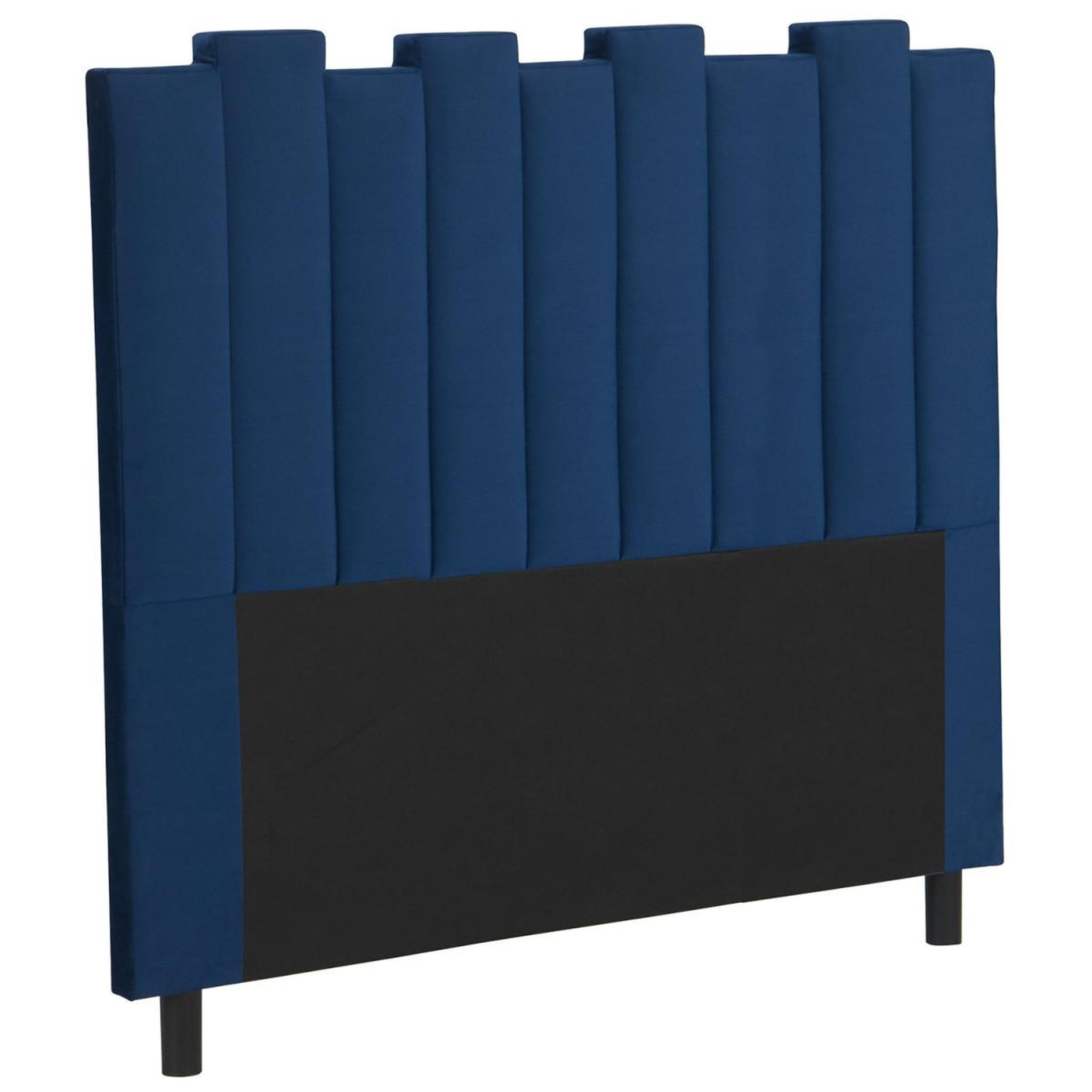 Voir la diapositive 2 : Paris Prix Tête de lit en velours design  kenty  140cm bleu