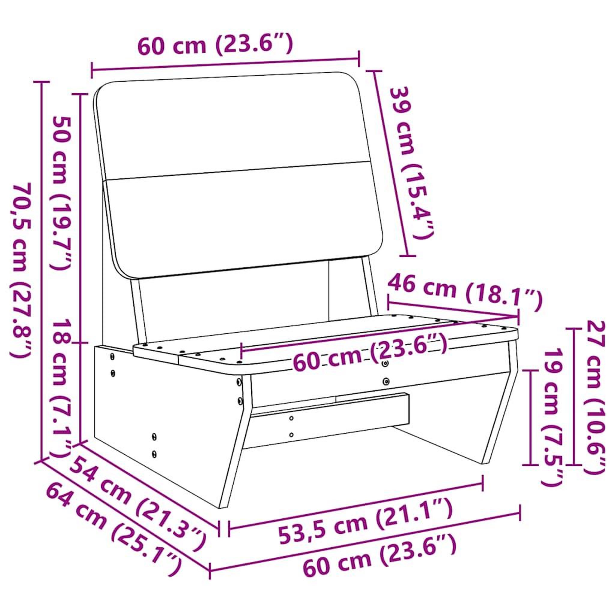 Voir la diapositive 6 : VIDAXL Chaises de jardin lot de 2 blanc 60x64x70,5 cm bois massif pin