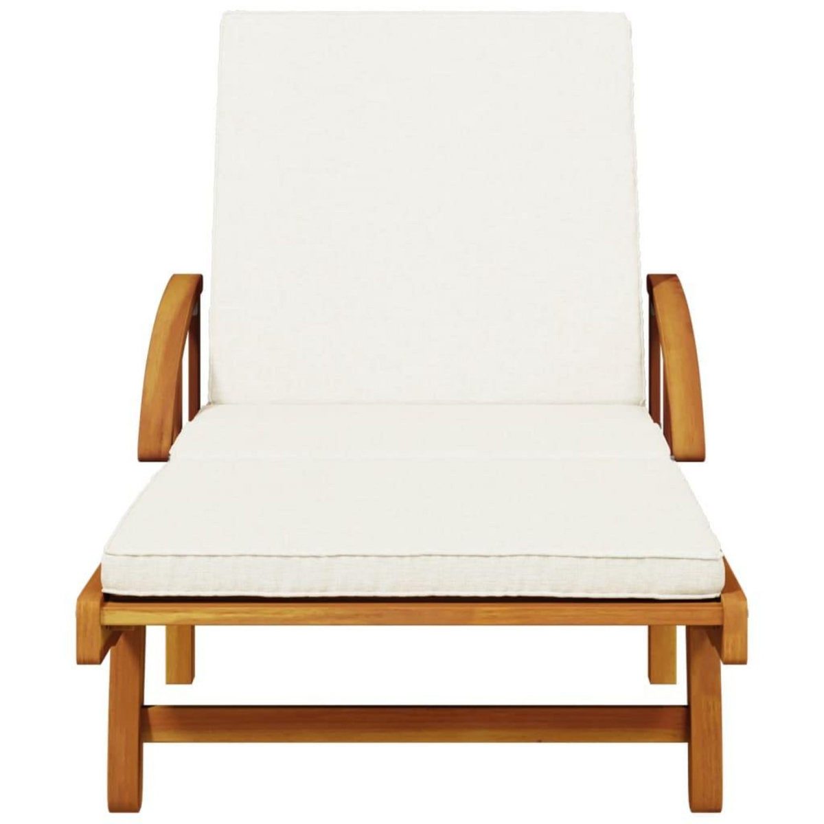VIDAXL Chaises longues lot de 2 avec table bois massif d'acacia