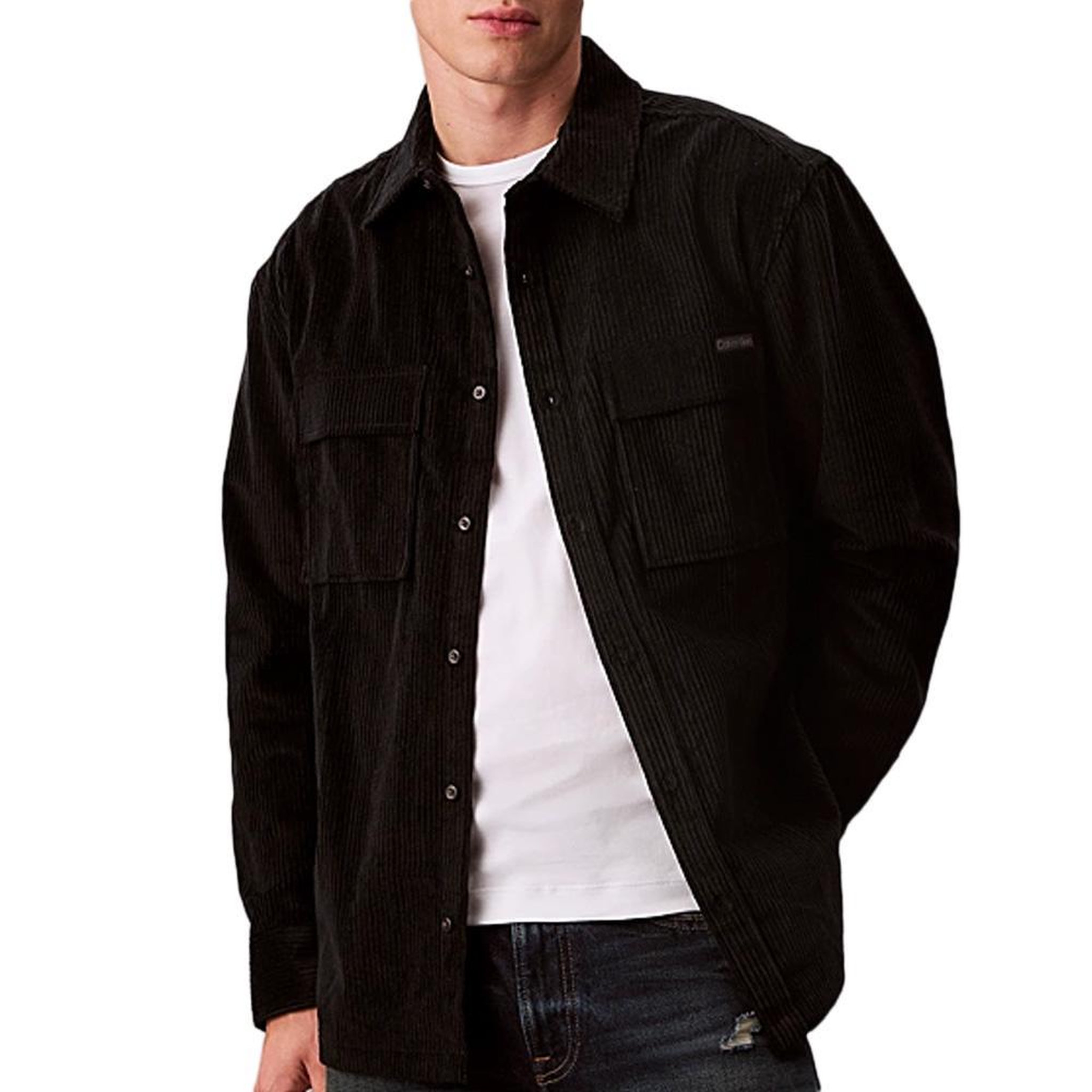 CALVIN KLEIN JEANS Chemise  Homme Calvin Klein Jeans Corduroy Pocket. Coloris disponibles : Noir