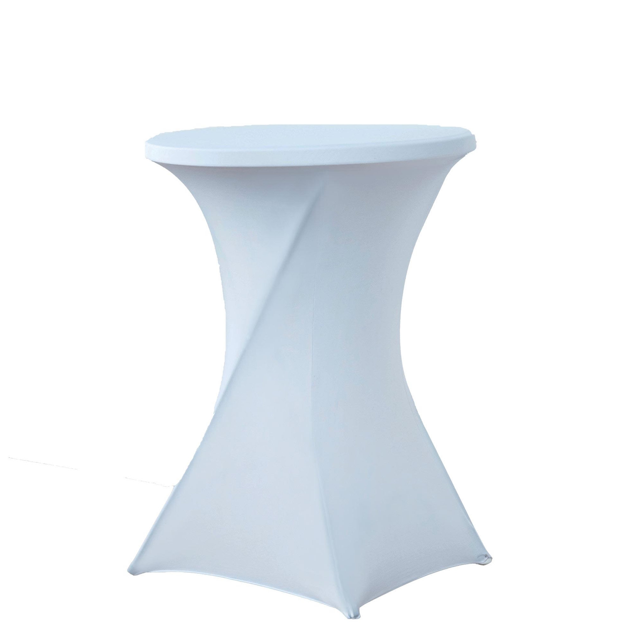 WERKAPRO Housse nappe blanche werka pro pour table mange debout ronde  ø80cm